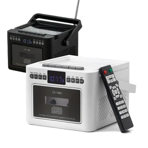 롯데1980 송수신 블루투스스피커 카셋트 CD플레이어