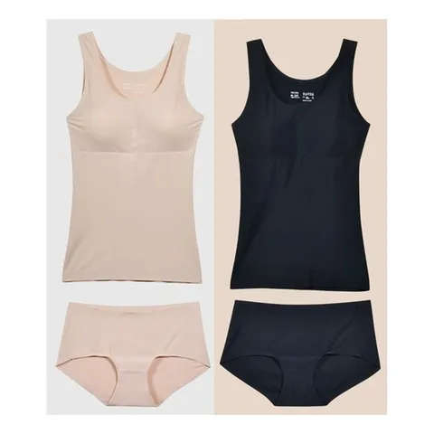 무봉제 베이직 데일리 브라 런닝 팬티 세트 사계절 (WD67919)