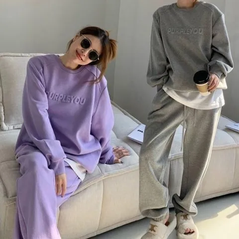 세트 여성 데일리 안감 트레이닝복 겨울 기모