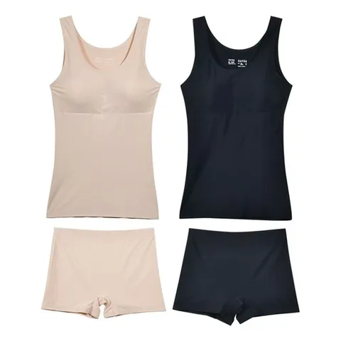 누디라인 노와이어 캡 브라런닝 팬티 세트 사계절 (WD6791B)