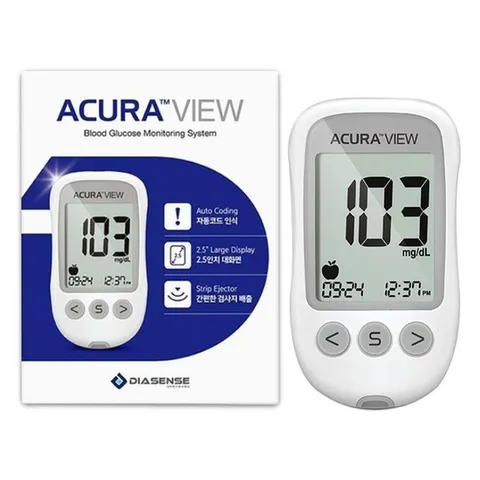아큐라 뷰 혈당측정기계 체크기 혈당수치 D