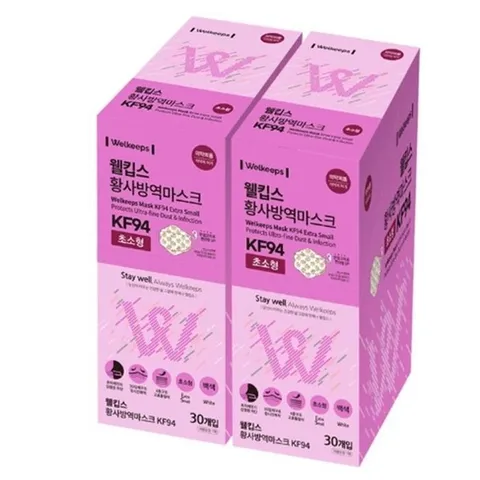 웰킵스 KF94 초소형 마스크 , 30매x 2