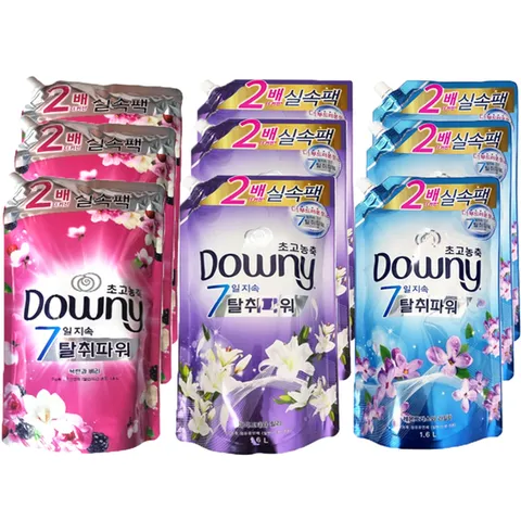 다우니 초고농축 섬유유연제 1.6L(드럼/일반겸용) 탈취파워 리필x3개 향 택1