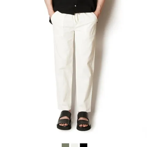 국산 린넨테이퍼드팬츠