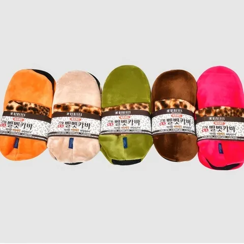 크로바 레오파 미끄럼방지 안감 벨벳카바 5P 패션 (WD6BBEF)