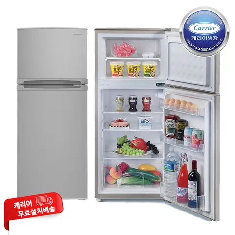 캐리어 155리터 2도어 일반 소형 미니 슬림형 냉장고 KRDT-155VEH1