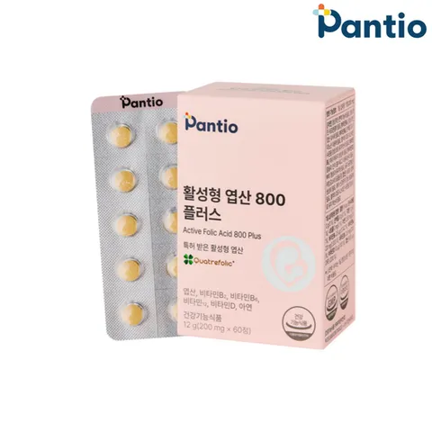 판티오 활성형 엽산 800 보령약국 이노시톨 임신준비 영양제 60정(2개월분)