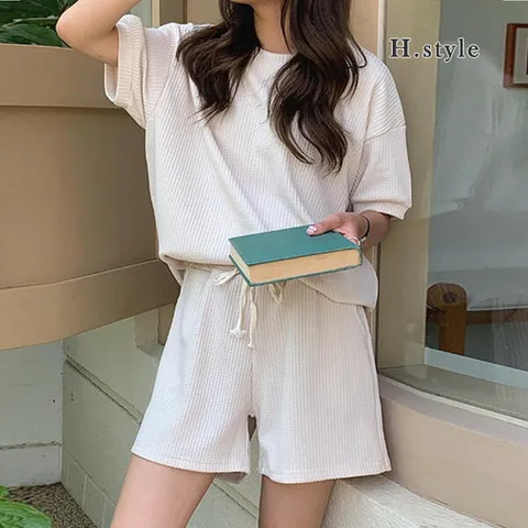 (CM)크로플반팔세트