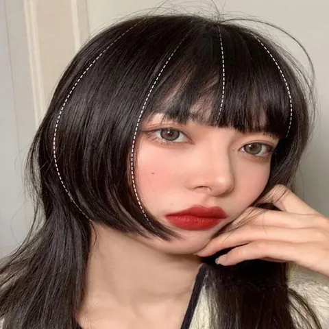 자연스러운 앞머리 옆머리 부분가발 생머리 앞머리 가발