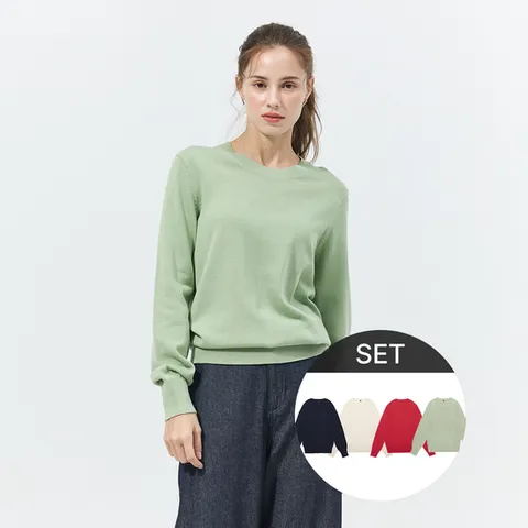 면100 컬러니트 4종세트