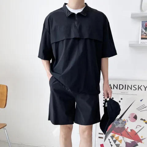 sado남성 아노락 반팔반바지세트  여름트레이닝 ST620M