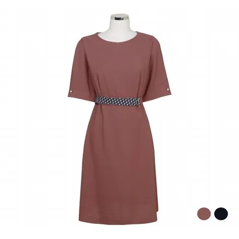 클라비스솔리드 스카프벨트 원피스(CVOWA3802M)