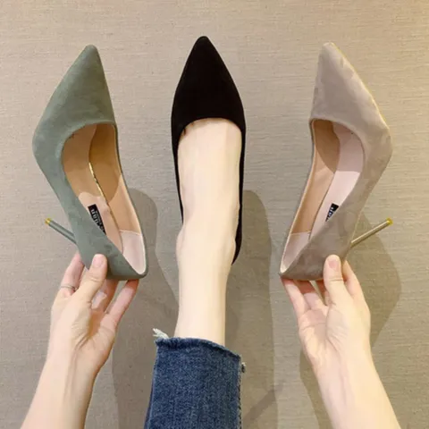 M7 여자 FW 펌프스 뾰족코 클래식 스틸레토 힐