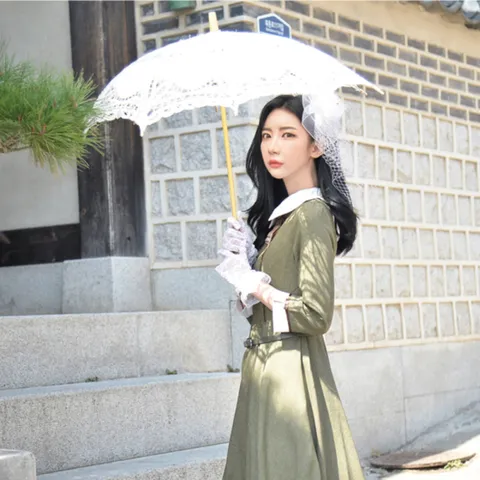 교복몰 (개화기감성 양산) 레이스양산 화이트 개화기.