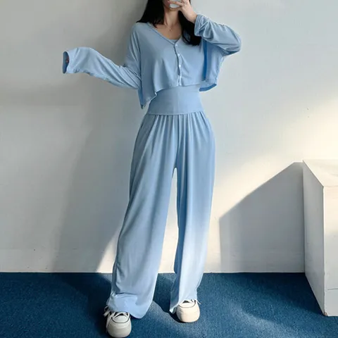 (H스타일) (SET)말랑가디건상하의쓰리세트