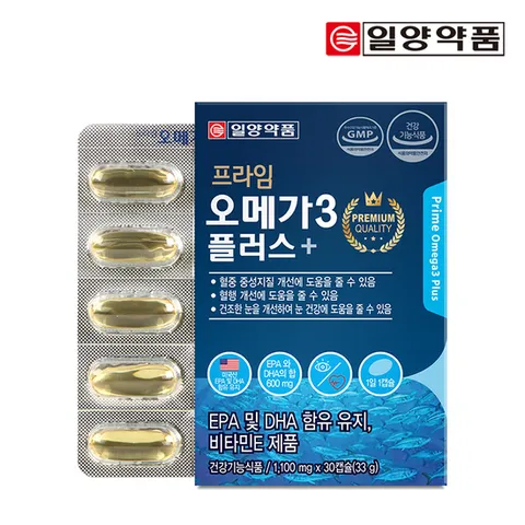 일양약품 프라임 오메가3 플러스 1,100mg x 30캡슐 1박스