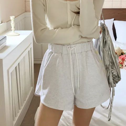 미씽유 A라인 돌핀 리본나염 밴딩 반바지 팬츠