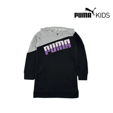 (푸마 키즈) 푸마키즈 여아 플리스 후드원피스(811844046_BK)