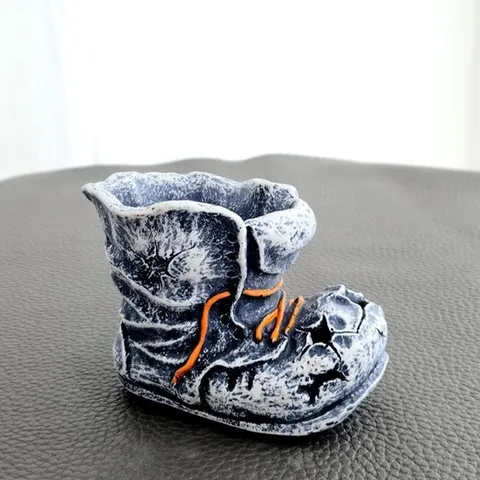 모던 수지 마블 다육이 화분 워커 신발 대 10x10cm