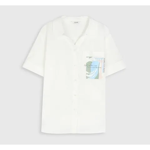 (클라비스) 포켓 프린트 셔츠 (CVYWC2504M-T)