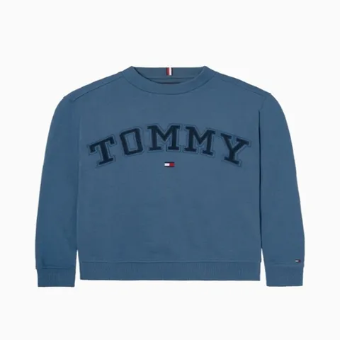 타미힐피거 키즈 공용 바시티 자수로고 스웨트 셔츠 BB T42E6KKO310BT1 DBZ