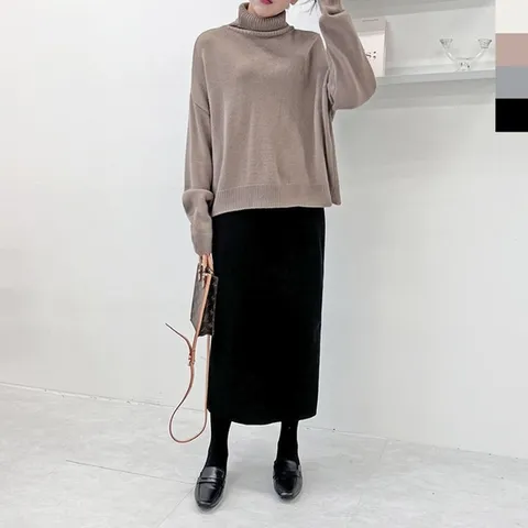 2L-UPP 1061 여자 루즈핏 데일리 목폴라니트 (WCE8E01)