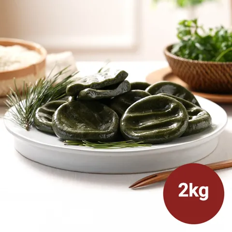 [아리울떡공방] 굳지않는 쑥개떡 2kg (1kg*2팩)