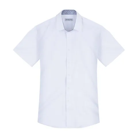 반팔일반)다이아 격자 화이트 반팔셔츠 (W573817)