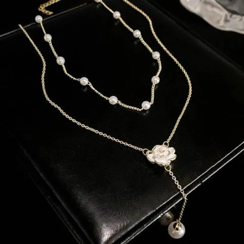 리더스  레이어드 패션 두줄 목걸이 진주플라워 (10564924)