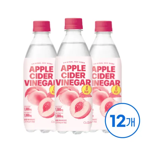 애사비소다 신비복숭아 제로 500ml 12입