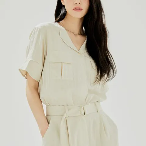 (클라비스) 투 포켓 반팔 셔츠 (CVYWC3703M-T)