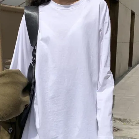 (리더스) 리더스  라운드넥 무지 티셔츠 절개 트임 긴팔티 (41476561)