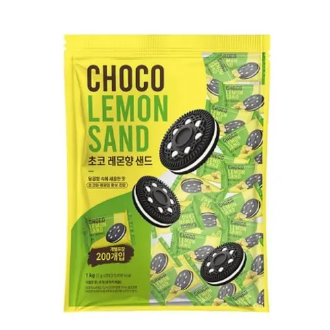 초코 레몬향 샌드 1kg (5g x 200개입) 개별포장 대용량 사무실 탕비실 간식