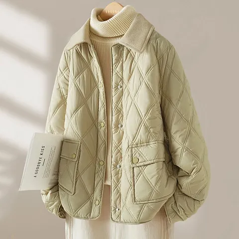 (넬리) 마리앙 카라포인트 퀼팅자켓_NC4JP017