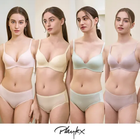 (플레이텍스) 플레이텍스 노와이어 시크릿 브라팬티 8종 피치 버터옐로우 민트 샌드