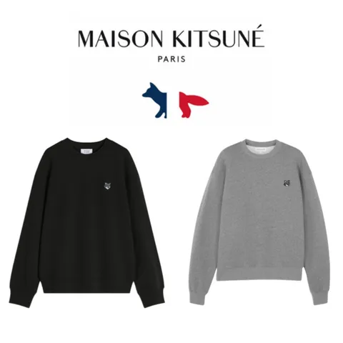 2025 메종키츠네 그레이폭스헤드 컴포트핏 맨투맨 (블랙or그레이)