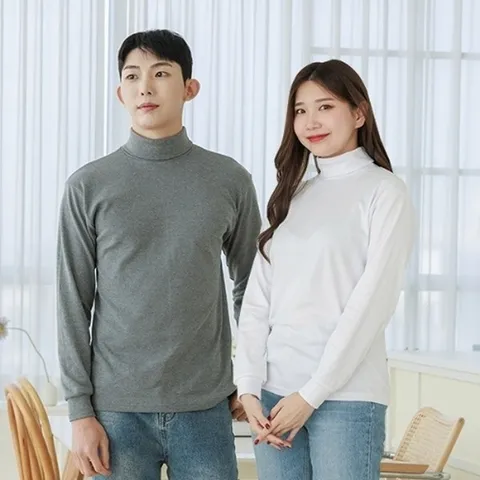 (예스플러스) 국내산 온목폴라 면티 2매 면 100프로 긴팔면티_15844534_