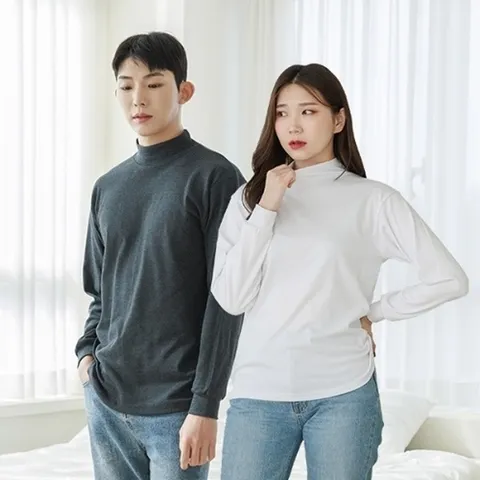 (예스플러스) 국내산 반목폴라 면티 2매 면 100프로 긴팔면티_15844533_588977