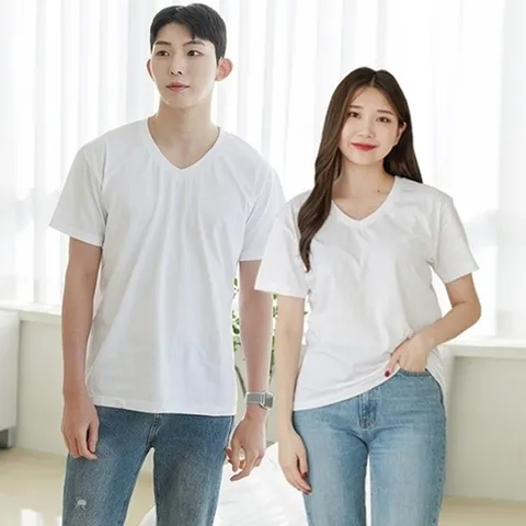 (예스플러스) 국내산 브이넥 반팔 면티 3매 면 100프로_15855666_588977