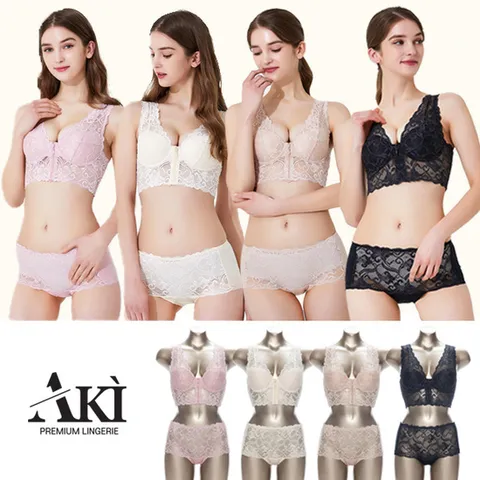 (아키) AKI 아키 지퍼 브라 컬렉션 8종 4세트