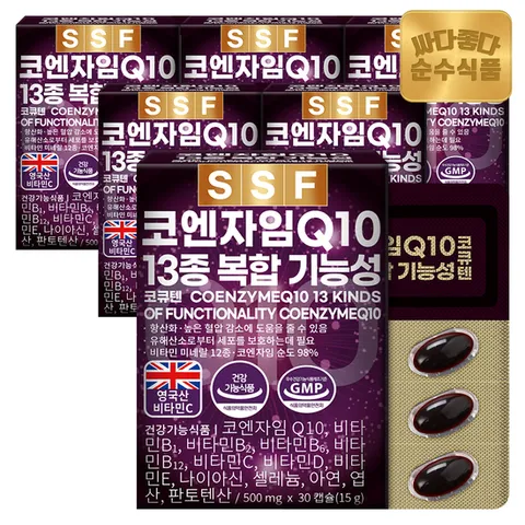 제휴_순수식품 코앤자임Q10 코큐텐 6박스(180캡슐) 11종복합기능성 항산화