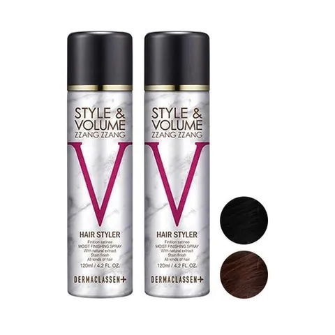 더마클라센 스타일앤 볼륨짱짱 흑채 스 프레이 블랙 120ml + 자연갈색 120ml