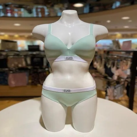 (보디가드) YSWBA241_민트 아쿠아 노와이어 햄팬티세트