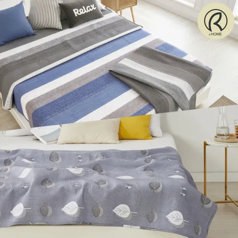 (리치앤홈) 균일가 부드러운 촉감 사계절 줄누빔 스프레드겸 이불 S