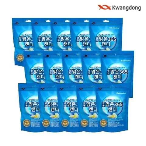 (광동 맑은365) 광동 맑은365 무설탕 목 캔디 대용량 15팩_18899781_588471