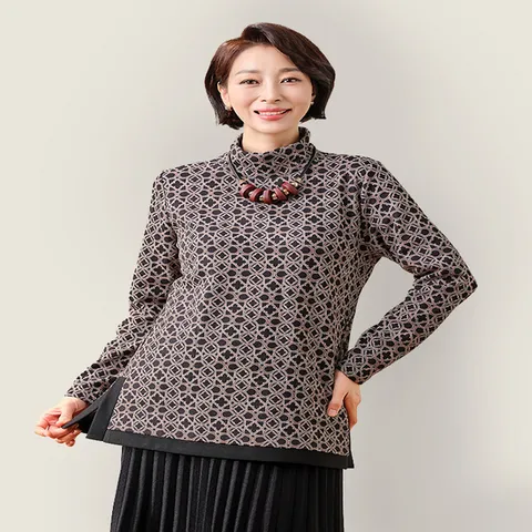 (마담엘레강스) 마담엘레강스 아리아나 기모 블라우스 K244BL01