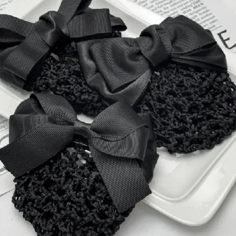 (다잇템) 다잇템 여자 올화이트 리본 알바 그물망 승무원 머리핀_19622349_588872