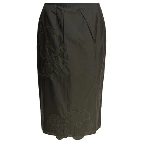 세실리에 반센 여성 카키 롱 스커트 125RTW17011ALLEGRA SKIRTPINE GREEN 