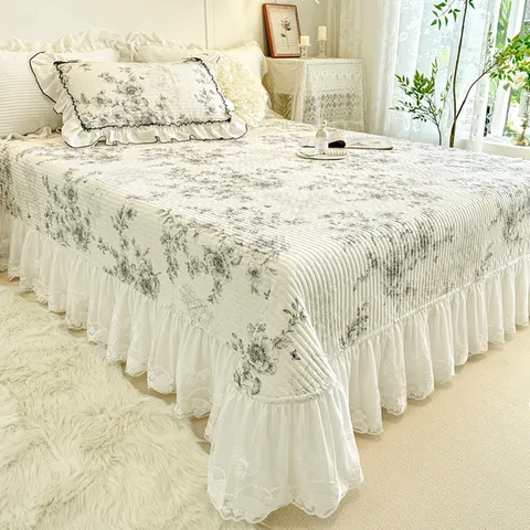 (러빙랩) 수미에르 40수 순면 스프레드 침대시트 Q 240x250cm