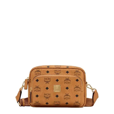 엠씨엠 여성 베이지 하프문 크로스백 MMREATA05CO